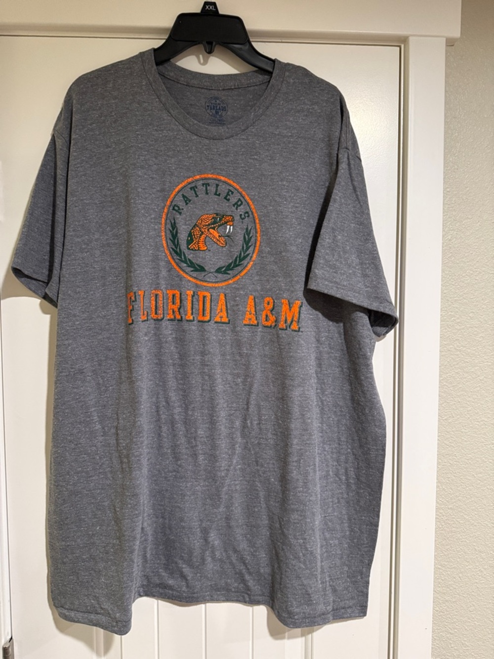 Rivalry Threads Gray Florida A&M Rattlers Tee with Orange & Green Logo